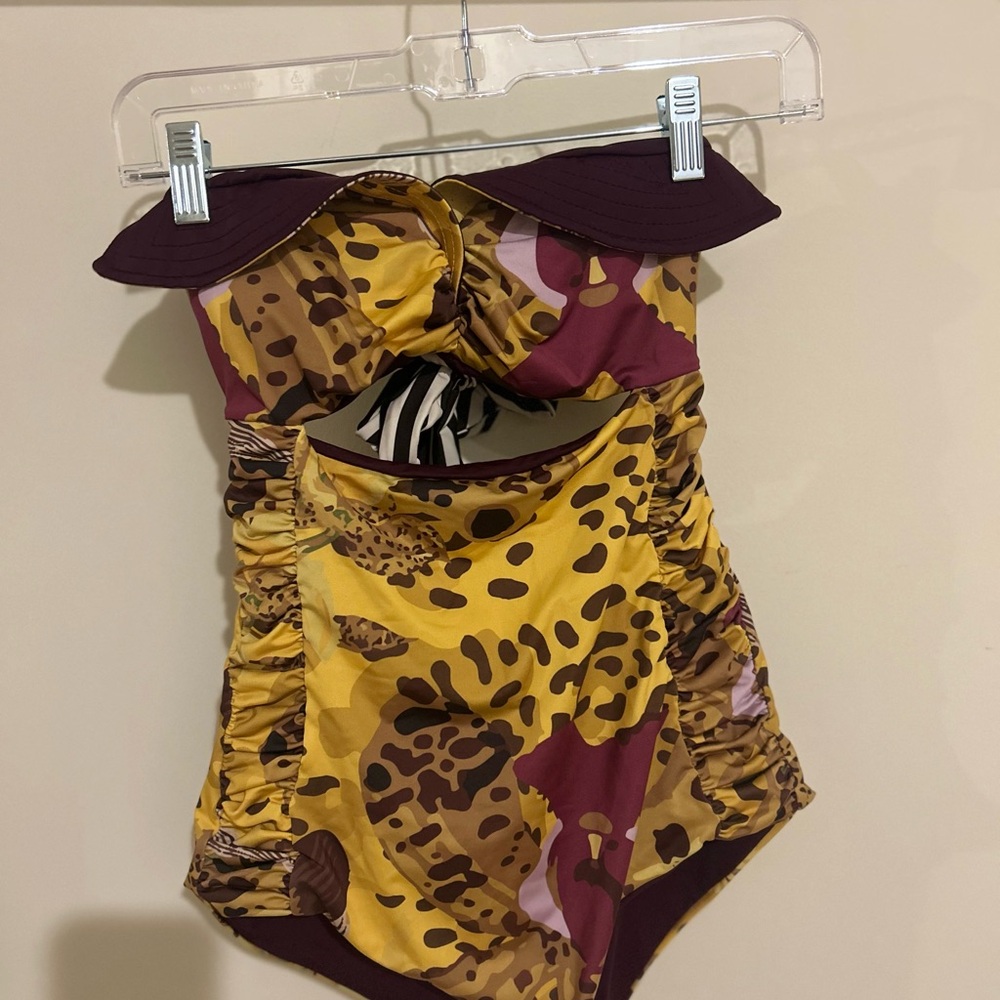 Leopard Print One Piece Swimsuit